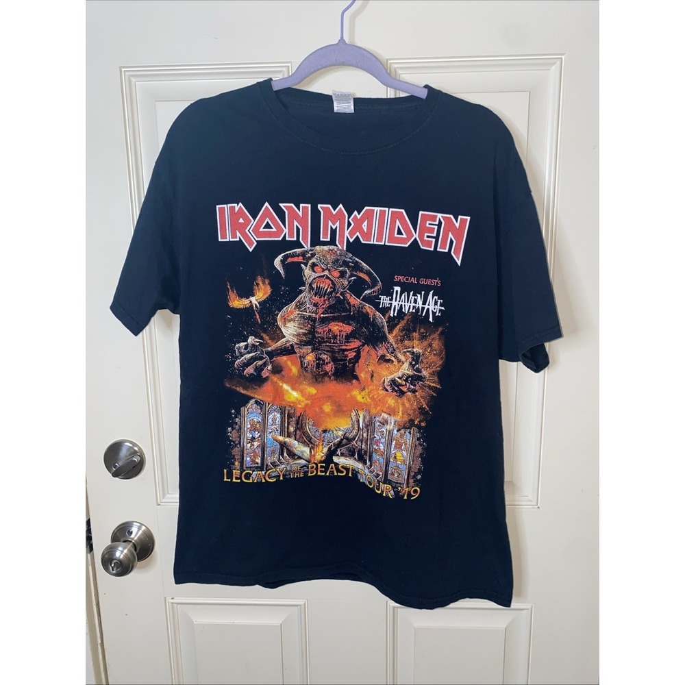 Iron Maiden Legacy‎ Of The Beast Tour T-shirt  Medium 2019 Black Graphic Tee